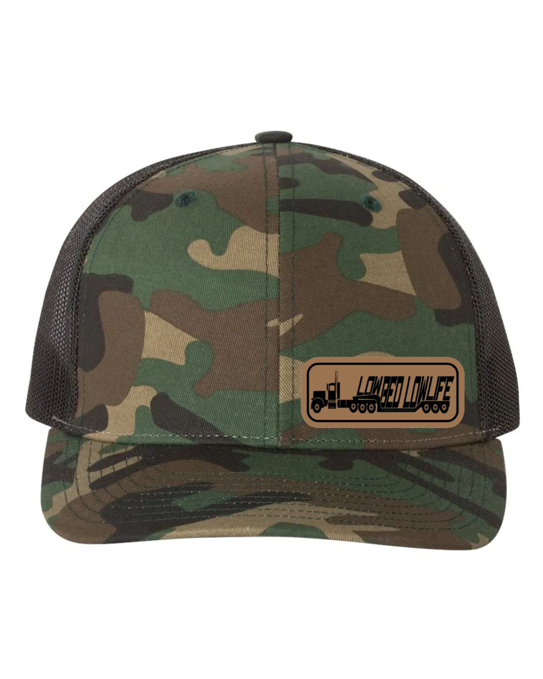 Lowbed Lowlife Leather Patch Richardson 112 Trucker Hat