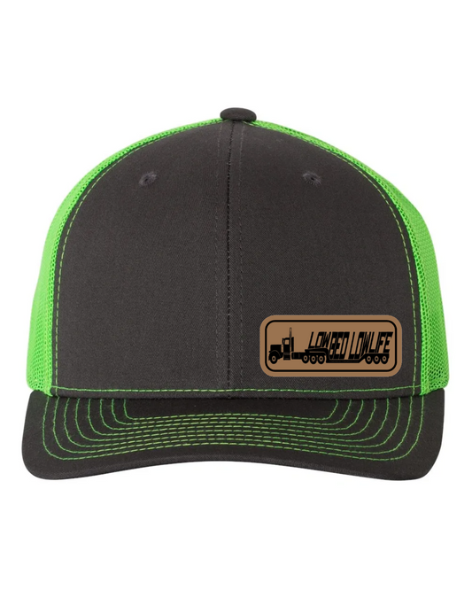 Lowbed Lowlife Leather Patch Richardson 112 Trucker Hat